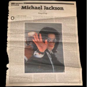 Michael Jackson Death Newspaper Article 2009